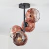 Ripoll Deckenleuchte Glas 15 cm Klar, Kupferfarben, 4-flammig