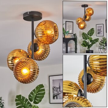 Ripoll Deckenleuchte Glas 15 cm Gold, 4-flammig Ripoll Deckenleuchte Glas 15 cm Gold, 4-flammig