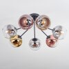 Koyoto Deckenleuchte Glas 15 cm Gold, Klar, Kupferfarben, Rauchfarben, 7-flammig