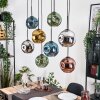 Ripoll Hängeleuchte Glas 20 cm Naturfarben, Schwarz, 8-flammig