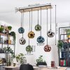 Ripoll Hängeleuchte Glas 20 cm Naturfarben, Schwarz, 8-flammig