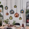 Ripoll Hängeleuchte Glas 15 cm, 20 cm, 25 cm Naturfarben, Schwarz, 8-flammig