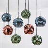 Ripoll Hängeleuchte Glas 25 cm Naturfarben, Schwarz, 8-flammig