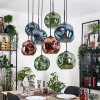 Ripoll Hängeleuchte Glas 25 cm Naturfarben, Schwarz, 8-flammig