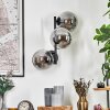 Gastor Wandleuchte Glas 15 cm Rauchfarben, 3-flammig
