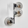 Gastor Wandleuchte Glas 15 cm Rauchfarben, 3-flammig