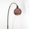 Koyoto Stehleuchte Glas 20 cm Schwarz, 1-flammig