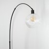 Ripoll Stehleuchte Glas 25 cm Schwarz, 1-flammig