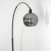 Ripoll Bogenlampe Glas 25 cm Schwarz, 1-flammig