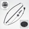 Ripoll Stehleuchte Glas 25 cm Schwarz, 1-flammig
