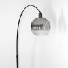 Ripoll Bogenstehlampe Glas 25 cm Schwarz, 1-flammig