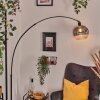 Ripoll Bogenstehlampe Glas 25 cm Schwarz, 1-flammig