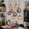 Ripoll Hängeleuchte Glas 20 cm Naturfarben, Schwarz, 8-flammig