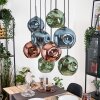 Ripoll Hängeleuchte Glas 25 cm Naturfarben, Schwarz, 8-flammig