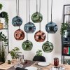 Ripoll Hängeleuchte Glas 25 cm Naturfarben, Schwarz, 8-flammig
