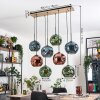 Ripoll Hängeleuchte Glas 25 cm Naturfarben, Schwarz, 8-flammig