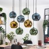 Ripoll Hängeleuchte Glas 25 cm Naturfarben, Schwarz, 8-flammig