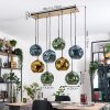 Ripoll Hängeleuchte Glas 25 cm Naturfarben, Schwarz, 8-flammig