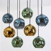 Ripoll Hängeleuchte Glas 25 cm Naturfarben, Schwarz, 8-flammig
