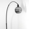 Ripoll Stehleuchte Glas 20 cm Schwarz, 1-flammig