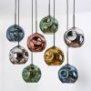 Ripoll Hängeleuchte Glas 25 cm Naturfarben, Schwarz, 8-flammig