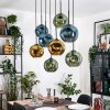 Ripoll Hängeleuchte Glas 20 cm Naturfarben, Schwarz, 8-flammig