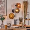 Ripoll Wandleuchte Glas 15 cm Chrom, Gold, Kupferfarben, Rauchfarben, 3-flammig
