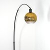 Ripoll Stehleuchte Glas 20 cm Schwarz, 1-flammig