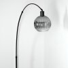 Ripoll Bogenstehlampe Glas 20 cm Schwarz, 1-flammig