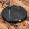 Bassagoda Bogenleuchte 40 cm Chrom, Schwarz, 1-flammig, Stoffschirm