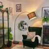 Bassagoda Stehleuchte 40 cm Chrom, Schwarz, 1-flammig