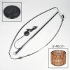 Cando Stehleuchte 40 cm Chrom, Schwarz, 1-flammig