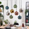 Ripoll Hängeleuchte Glas 20 cm Naturfarben, Schwarz, 8-flammig