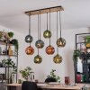 Ripoll Hängeleuchte Glas 20 cm Naturfarben, Schwarz, 8-flammig