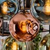 Ripoll Hängeleuchte Glas 20 cm Naturfarben, Schwarz, 8-flammig