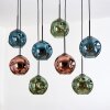 Ripoll Hängeleuchte Glas 20 cm Naturfarben, Schwarz, 8-flammig