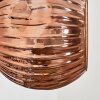 Ripoll Wandleuchte Glas 15 cm Chrom, Kupferfarben, Rauchfarben, 3-flammig