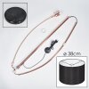 Soungou Bogenstehlampe 38 cm Kupferfarben, Schwarz, 1-flammig, Stoffschirm