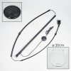 Koyoto Stehleuchte Glas 20 cm Schwarz, 1-flammig