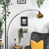 Koyoto Bogenlampe Glas 20 cm Schwarz, 1-flammig
