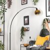 Koyoto Bogenlampe Glas 20 cm Schwarz, 1-flammig