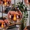 Gastor Hängeleuchte Glas 20 cm Klar, Kupferfarben, 6-flammig