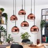 Gastor Hängeleuchte Glas 25 cm Klar, Kupferfarben, 6-flammig