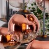 Gastor Hängeleuchte Glas 25 cm Klar, Kupferfarben, 6-flammig
