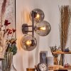 Gastor Wandleuchte Glas 15 cm Rauchfarben, 3-flammig