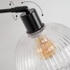 Koyoto Bogenstehlampe Glas 20 cm Schwarz, 1-flammig