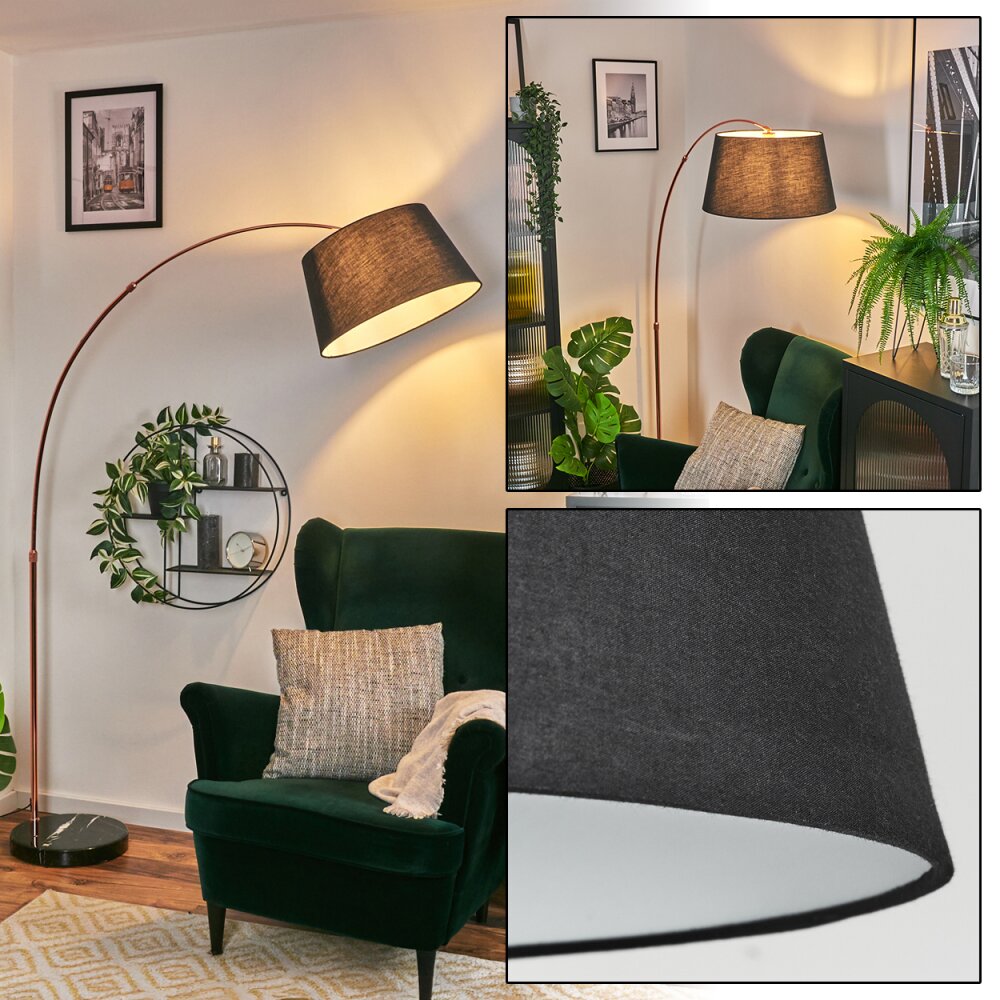 Bassagoda Stehleuchte 45 cm Kupferfarben, Schwarz, 1-flammig main product photo
