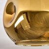 Ripoll Deckenleuchte Glas 15 cm Blau, Gold, Kupferfarben, 3-flammig