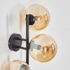 Gastor Wandleuchte Glas 15 cm Bernsteinfarben, 3-flammig