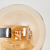 Gastor Wandleuchte Glas 15 cm Bernsteinfarben, Rauchfarben, 3-flammig
